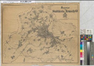 Karte vom Stadtkreis Remscheid Lith.Anstalt E.Vossnack, Remscheid