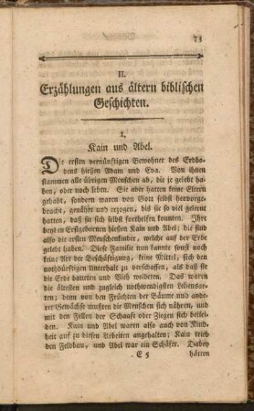 II. Erzählungen aus älteren biblischen Geschichten