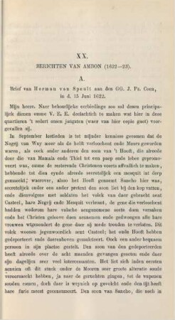 A. Brief van Herman van Speult aan den GG. J. Pz., Coen, in d. 15 juni 1622