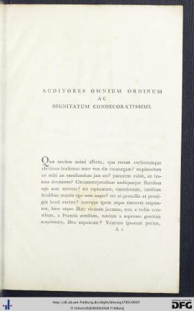 Auditores Omnium Ordinum Ac Dignitatum Condecoratissimi.