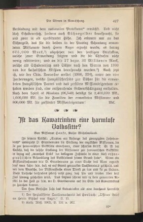Ist das Kawatrinken eine harmlose Volkssitte?