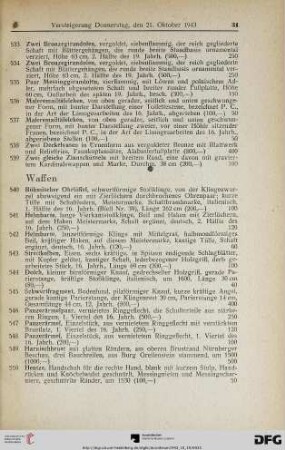 Waffen (Nr. 540-662)