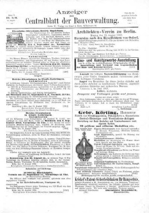 Anzeiger zum Zentralblatt der Bauverwaltung, No. 34