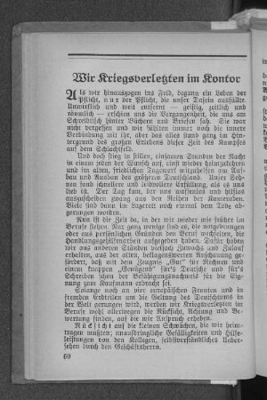 Wir Kriegsverletzten im Kontor