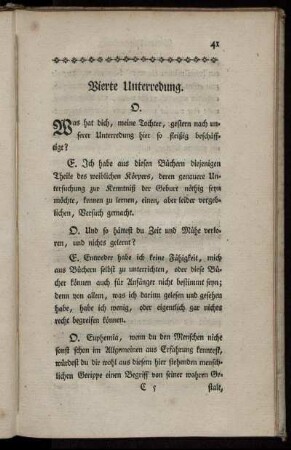 Vierte Unterredung.