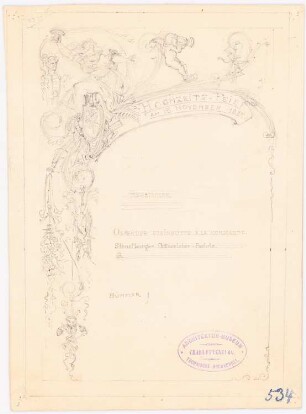 Schmuckblätter und Urkunden: Speisekarte zur Hochzeits-Feier am 15. November 1884