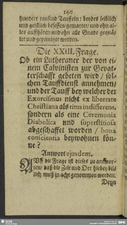 Die XXIII. Frage
