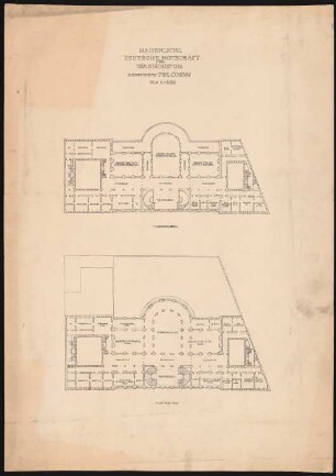 Kaiserlich Deutsche Botschaft, Washington: Grundriss 1. OG und Hauptgeschoss 1:200
