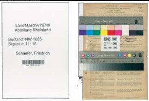 Entnazifizierung Friedrich Schaefer , geb. 23.09.1893 (Steiger)