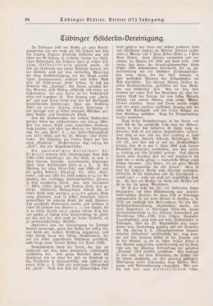 64-68 Tübinger Hölderlin-Vereinigung