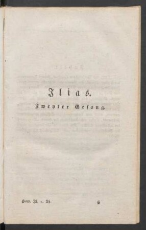 Ilias. Zweyter Gesang