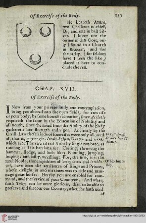 Chap. XVII: Of Exercise of the Body