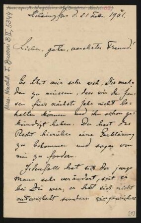Brief an Ferruccio Busoni : 21.02.1901-24.02.1901