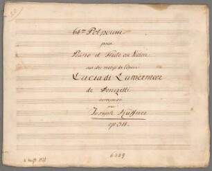 "Potpourris - fl (vl), pf; op. 311; HenK p. 266". - BSB Mus.Schott.Ha 6491-2