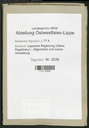 Requisition und Vorladungen von der Rentkammer