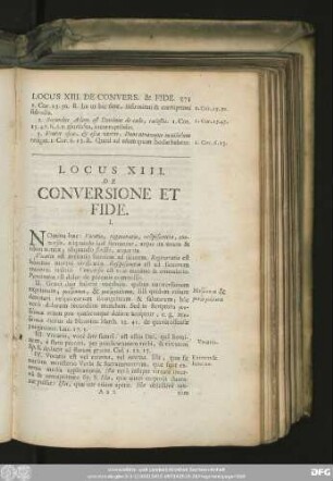 Locus XIII. De Conversione Et Fide.