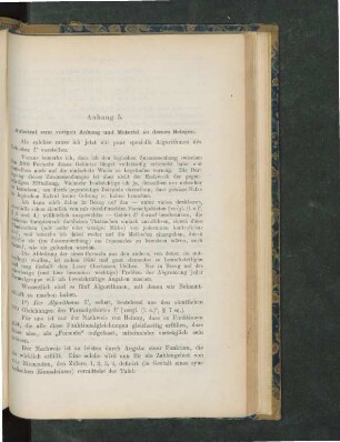 Anhang 5. Substrat zum vorigen Anhang und Mateial zu dessen Belegen