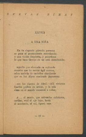 XXVIII - A una niña