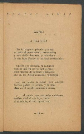 XXVIII - A una niña