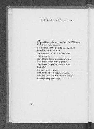 Mit dem Spaten.