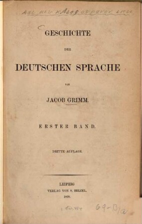 Geschichte der deutschen Sprache, 1