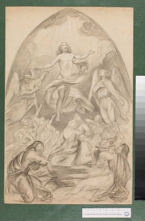 Kompositionsskizze zur Himmelfahrt Christi für die Schlosskirche Hannover
