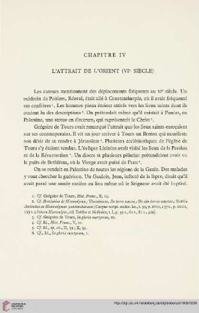 Chapitre IV: L'attrait de l'Orient (VIe Siècle)