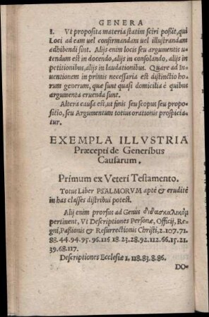 Exempla Illvstria Præcepti de Generibus Causarum.