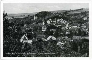 Bad Sulza. Blick auf Bad Sulza mit Weinbergen