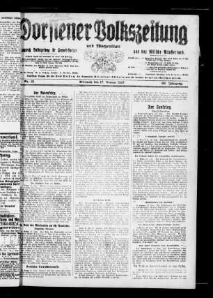 Dorstener Volkszeitung und Wochenblatt. 1910-1919