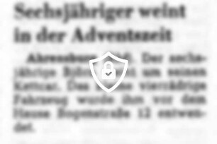 Sechsjähriger weint in der Adventszeit