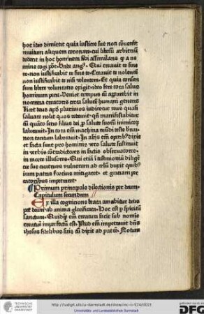 Primum principale dilectionis per deum, capitulum secundum.