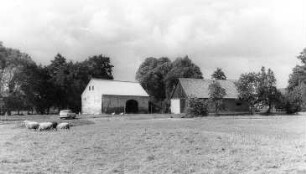 Malschwitz-Baruth. Mühle, Blick auf die Wirtschaftsgebäude