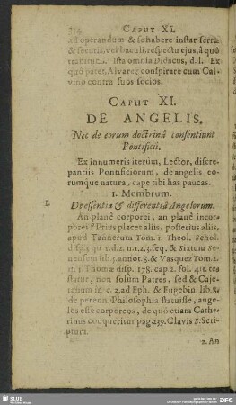 Caput XI. De Angelis