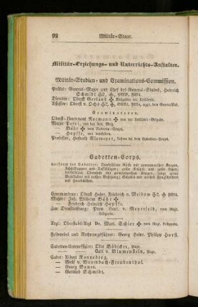 Militär-Erziehungs- und Unterrichts-Anstalten.