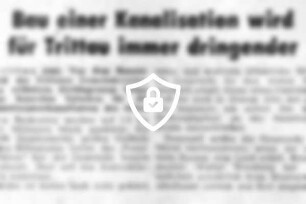 Bau einer Kanalisation wird für Trittau immer dringender