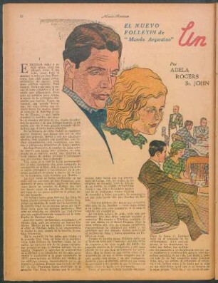 Un alma libre : El nuevo folletín de "Mundo Argentino"