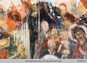 Die Ausmalung der Kirche der Erzengel : Erzengel und die Geburt und die Taufe Christi : Die Geburt Christi