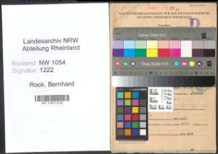 Entnazifizierung Bernhard Rook , geb. 17.07.1880 (Zollsekretaer)