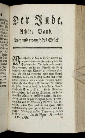 Drey und zwanzigstes Stück.