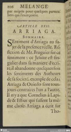 Article XXII. Arriaga