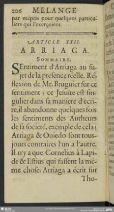 Article XXII. Arriaga