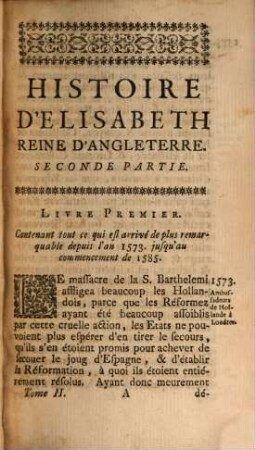 La Vie D'Elizabeth Reine D'Angleterre, 2
