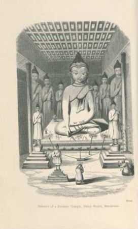 Interior of a Burman temple, Malay Street, Maulmam