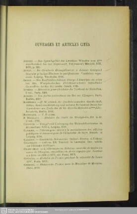 Ouvrages Et Articles Cites
