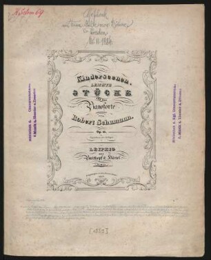Kinderscenen. : Leichte Stücke Für Das Pianoforte ; Op. 15.