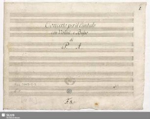 Concertos - Mus.3065-O-5 : cemb, strings : F