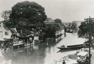 Indonesien, Java. Batavia. Kanal (Gracht) in der Altstadt