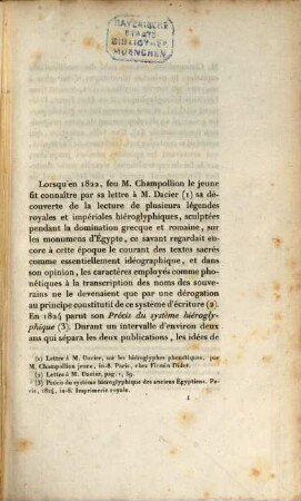 Examen d'un passage des stromates de Saint Clément d'Alexandrie, relatif aux écritures égyptiennes
