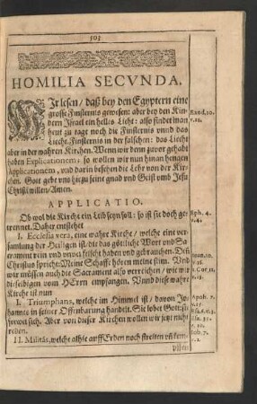 Homilia Secunda.